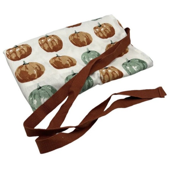 Nordstrom Fall Themed Pumpkin Harvest Thanksgiving Apron Cotton  A the Hearth - Picture 2 of 2